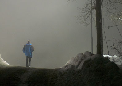 Mann im Nebel - Freie Arbeit Alexander Ring